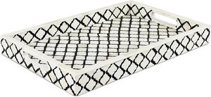 ถาดเสริฟกระดูกสลักลายดอกไม้ทำด้วยมือถาดเสริฟถาดไม้สำหรับอาหารค่ำงานแฮนด์เมดสไตล์อินเดีย - Product Image 5