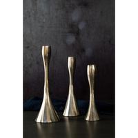 Porte-bougie élégant en aluminium argenté fait main pour Noël, hôtels, restaurants, événements et décoration intérieure quotidienne