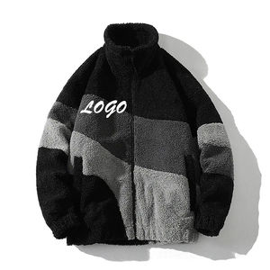 Unisex lujo Micro Polar Stand Collar Sherpa chaqueta de lana de alta calidad transpirable Logo decoración manga larga abrigo de invierno - Product Image 3