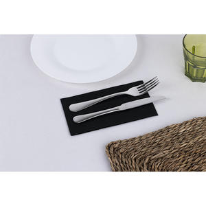 Serviettes noires pliées 24x40cm 1/6 Point-to-Point 1200 pièces B2B - Product Image 1