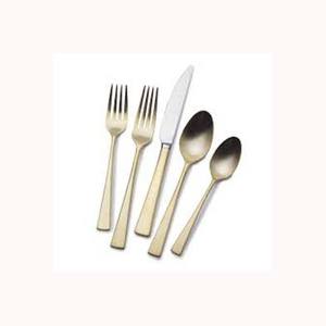 Juego de cubiertos de latón moderno, vajilla de acero inoxidable, cuchara, cuchillo, tenedor, diseño real dorado, regalos de boda, juegos de cubiertos para invitados - Product Image 1