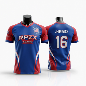 Personalizable transpirable cuello redondo ropa deportiva ecológica sublimada hombres Softball fútbol pesca Jerseys equipo uniformes - Product Image 6