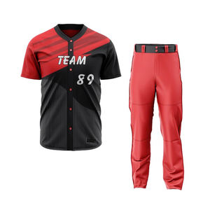 Último proveedor de fábrica personalizado nombre del equipo conjunto de béisbol ropa deportiva precio al por mayor uniforme de longitud regular con la sublimación impresa - Product Image 1
