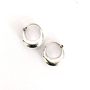 Fine Silver Hoop <b>Cuff</b> <b>Earrings</b> 5.4 Gram Weight - Product Image 1