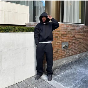 Pull personnalisé Survêtement pour hommes Vente en gros Nouveaux vêtements de sport Sweat à capuche coupe carrée Pantalon ample Survêtement Sweats à capuche grande taille - Product Image 3
