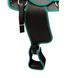 Selle Western en cuir synthétique-Couleur et taille personnalisables de haute qualité Marque PUSHPA OVERSEAS pour les courses de chevaux anglaises - Product Image 4