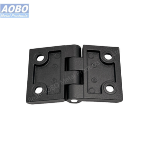 50X76锌合金压铸工业橱柜黑色对接铰链平铰链带埋头 - Product Image 5