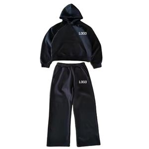 Nouvel ensemble de survêtement tendance en molleton lourd 2 pièces, survêtement surdimensionné, survêtement personnalisé en coton unisexe, survêtement 100% coton pour homme - Product Image 1