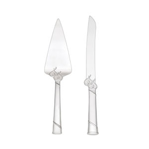 ชุดมีดเค้กและเซิฟเวอร์สำหรับงานแต่งงานหรืองานครบรอบ - Product Image 2