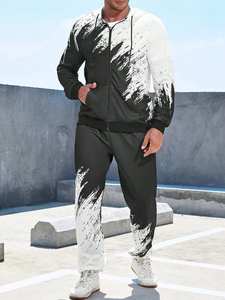 Tendance Zipper-Up Sublimation Survêtement pour Hommes Personnalisation Complète Plaine Jogging Costume Blanc pour la Saison d'Hiver - Product Image 6