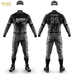 Vente en gros de vêtements de sport en polyester sur mesure, maillot à demi-manches, uniforme de baseball, ensemble respirant au design propre, vente en gros par sublimation - Product Image 2