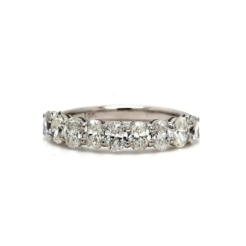 인도 제조업체 18 Kt 다이아몬드 링 밴드 신부 결혼 약혼 다이아몬드 반지 천연 9 스톤