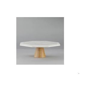 Plateaux à gâteaux en marbre et en bois support à gâteaux à pieds en bois support à gâteaux en bambou pour une pièce de conception de forme ronde au meilleur prix - Product Image 2