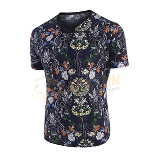 Men's Quick Dry O-Neck Gym Fitness Training Tee Shirt Custom Sublimation T-Shirt with Pattern Printing for Best Quality - Product Image 2