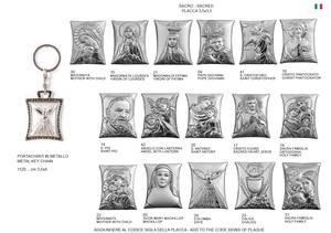 Llavero Religioso Hecho a Mano con Baño de Plata Argenti Preziosi, Diseño de Ángel en Relieve, Etiqueta Metálica de Forma Irregular para Ocasiones de Oración - Product Image 2
