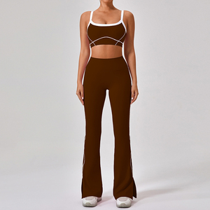 2 piezas de alta calidad con bolsillos Leggings Mujer Activewear Fitness & Yoga Wear Hombros inclinados Sujetador deportivo Gimnasio Fitness Sets - Product Image 6