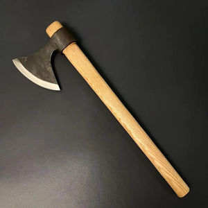 Tomahawk Burraq Personalizado de 19.5 Pulgadas, Acero al Carbono, Mango de Palisandro, Funda de Cuero, para Camping, Caza, Regalo para Papá, Hecho a Mano, Estilo Industrial - Product Image 5