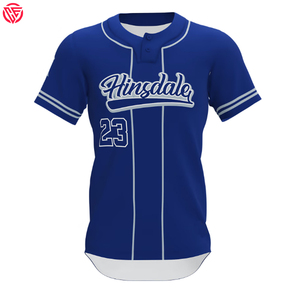 Vente chaude Meilleur design Léger Impression de logo personnalisé Vêtements de sport Pas cher et bon matériel Maillot de baseball à deux boutons - Product Image 5