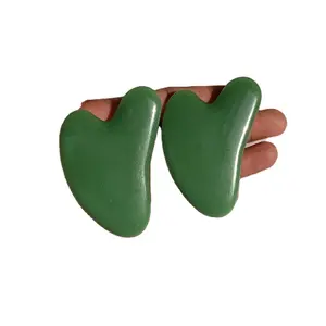 Wholesale Best Price Green Jade Gua Sha Board Pure Natural Jade Guasha Product Anti-aging Gua Sha Massage Tool