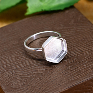 Base de Anillo de Plata de Ley 925 Hecha a Mano, con Forma de Copa de Flor de 15 mm, para Manualidades con Leche Materna, Cenizas, Resina, Componentes para Joyería - Product Image 6