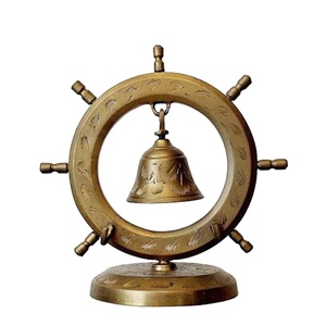 ระฆังทองเหลืองตั้งโต๊ะประดับตกแต่งในโบสถ์สำนักงานทำจากทองเหลืองแข็งทนทานงานประดิษฐ์ทำมือ - Product Image 4