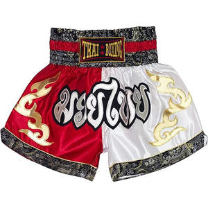 Pantalones cortos de Muay Thai personalizados para niños, apliques de sublimación, bañadores de artes marciales bordados, sublimación y apliques, precio al por mayor de fábrica - Product Image 3