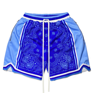 กางเกงขาสั้นโพลีเอสเตอร์สำหรับผู้ชายกางเกงขาสั้นสำหรับออกกำลังกายกางเกงวิ่งเล่นบาสเก็ตบอลแห้งเร็วผลิตจากผ้าโพลีเอสเตอร์มีกระเป๋าตาข่าย - Product Image 2