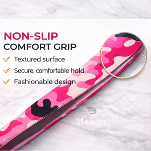 Pinzas de Cejas Profesionales de Acero Inoxidable con Punta Inclinada, Color Rosa Camuflaje, Calidad Premium, para Depilación de Cejas con Precisión - Product Image 3