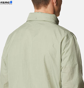 <b>Men's</b> Custom Printed Thin Winter Windbreaker <b>Jacket</b> High Quality Waterproof Polyester Long Length Stand <b>Hood</b> Latest Coated - Product Image 4