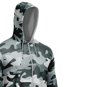 Sweat à capuche de chasse d'hiver confortable pour hommes, Sweat à capuche à manches longues et à motif imprimé uni en toile respirante - Product Image 3