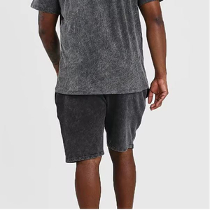Pantalones de Hombre Negros Vintage con Lavado Ácido, Estilo Urbano, Transpirables, Ecológicos, Cintura Elástica, Algodón, Personalizables 2025 - Product Image 3