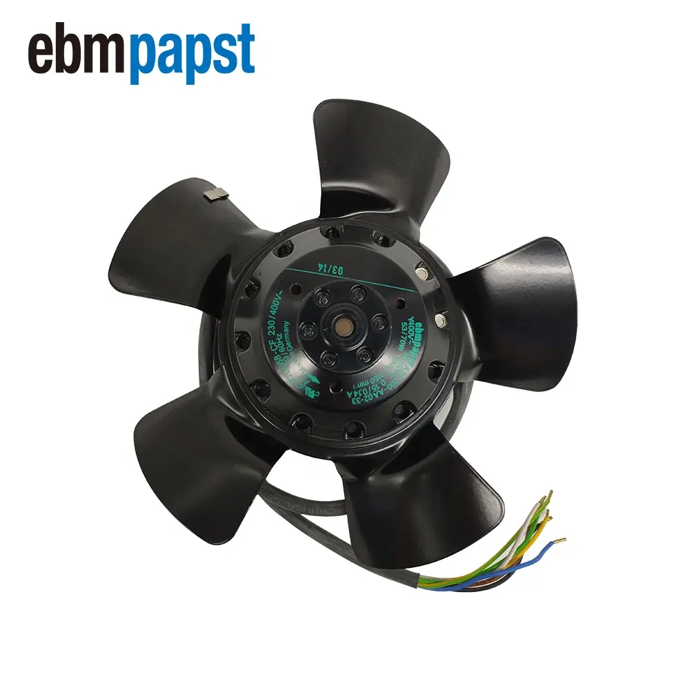 Ebmpapst M2D068-BF M2D068-CF 160mm 400v ac 43w, rolamento de esferas, inversor siemens, série 1ph71, motor axial, ventilador de refrigeração