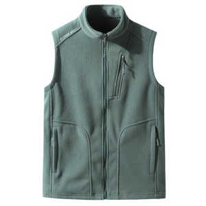 Gilet en maille respirant de conception de broderie personnalisée d'usine OEM pour les vêtements de fitness pour hommes, décontractés, prêts pour l'hiver, de marque privée, en vrac - Product Image 1