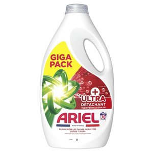 Détergent liquide Ariel + Ultra Stain Remover 70 lavages 3250 ml - Product Image 1