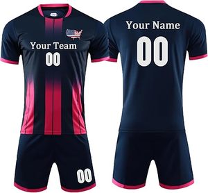 Camiseta de Fútbol Personalizada, Uniformes de Entrenamiento Deportivo, Servicio de Personalización con Nombre, Uniforme de Entrenamiento de Fútbol en Blanco Personalizable - Product Image 1