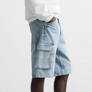 Men's Summer New Fashion <b>Stretch</b> Casual Denim <b>Shorts</b> in Blue Washed XS to 2XL Size with Pattern Decoration Denim <b>Shorts</b> for Men - Product Image 3