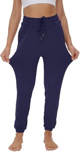 Venta al por mayor de pantalones de chándal de mujer de lana de algodón 100% de tamaño adulto con logotipo personalizado ropa informal de invierno Joggers con patrón sólido - Product Image 2