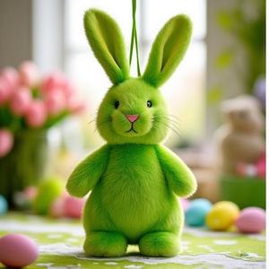 Easter Decoration Stuffed Rabbit 50cm Dangling Green - Product Image 3