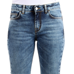 กางเกงยีนส์ลายหินอ่อนสไตล์อิตาลีสำหรับผู้หญิงผ้า98% ผ้ายืดมีซิป2% ยี่ห้อ - Product Image 2