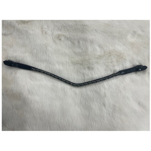 Browbands de cheval équestre en cuir indien de haute qualité avec cristal Meilleure qualité à prix bas quantité minimale de commande - Product Image 1