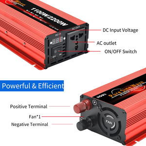 Inversor de Corriente para Auto HOULI de 2kw, Cargador de CC 12v 24v a CA 220v 230v 110v, Inversor de 2000 vatios con Onda Sinusoidal Pura - Product Image 2
