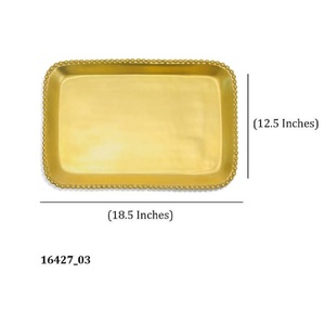 Assiette de service en métal pour la restauration, idéale pour les fêtes à domicile et les tables de mariage – Le meilleur fabricant indien d'articles de table de qualité alimentaire - Product Image 2