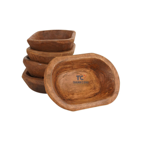 Bols à pâte en bois fabriqués à la main ferme marron bols à pâte en bois rustiques bol à pâte en bois pour bougie usine du Vietnam - Product Image 3