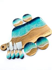 Sous-verres en bois faits à la main respectueux de l'environnement | Bois de manguier ou d'acacia durable | Rustique et élégant | Sous-verres ronds en pierre - Product Image 6