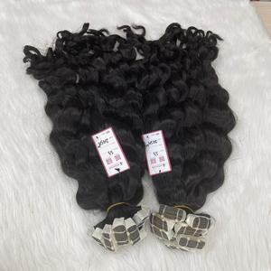 Gran oferta, extensiones onduladas de cuerpo alineado con cutícula 100%, sin enredos, ondas naturales profundas sueltas, 100%, cinta cruda china, paquetes de cabello humano - Product Image 4