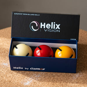 Billes de billard Diamond - Carom Helix Vision Black 3-Cushion Set 61.5mm |   Ballon officiel PBA |   Fabriqué en Corée |   Résine phénolique - Product Image 1