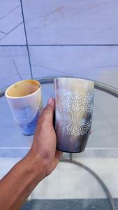 Tasse à bière en verre à corne naturelle de haute qualité avec technique polie Artisanat naturel de qualité supérieure - Product Image 5