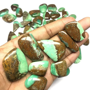 คริสโซเพรสหินคริโซเพรสธรรมชาติอัญมณีทรงหลังเบี้ยสีเขียวฟรีขนาดอัญมณีหลวมขัดสำหรับทำเครื่องประดับ - Product Image 4