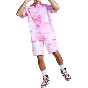 Gran oferta, conjunto de pantalones cortos de 2 piezas sólidos para hombre, camiseta de manga corta, ropa deportiva para entrenamiento físico, gimnasio, conjunto de dos piezas de verano para hombre - Product Image 3