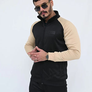 Ropa de entrenamiento para hombre de poliéster 100%, conjunto de joggers personalizados, chándal inferior activo de dos piezas con cremallera, traje de invierno - Product Image 2